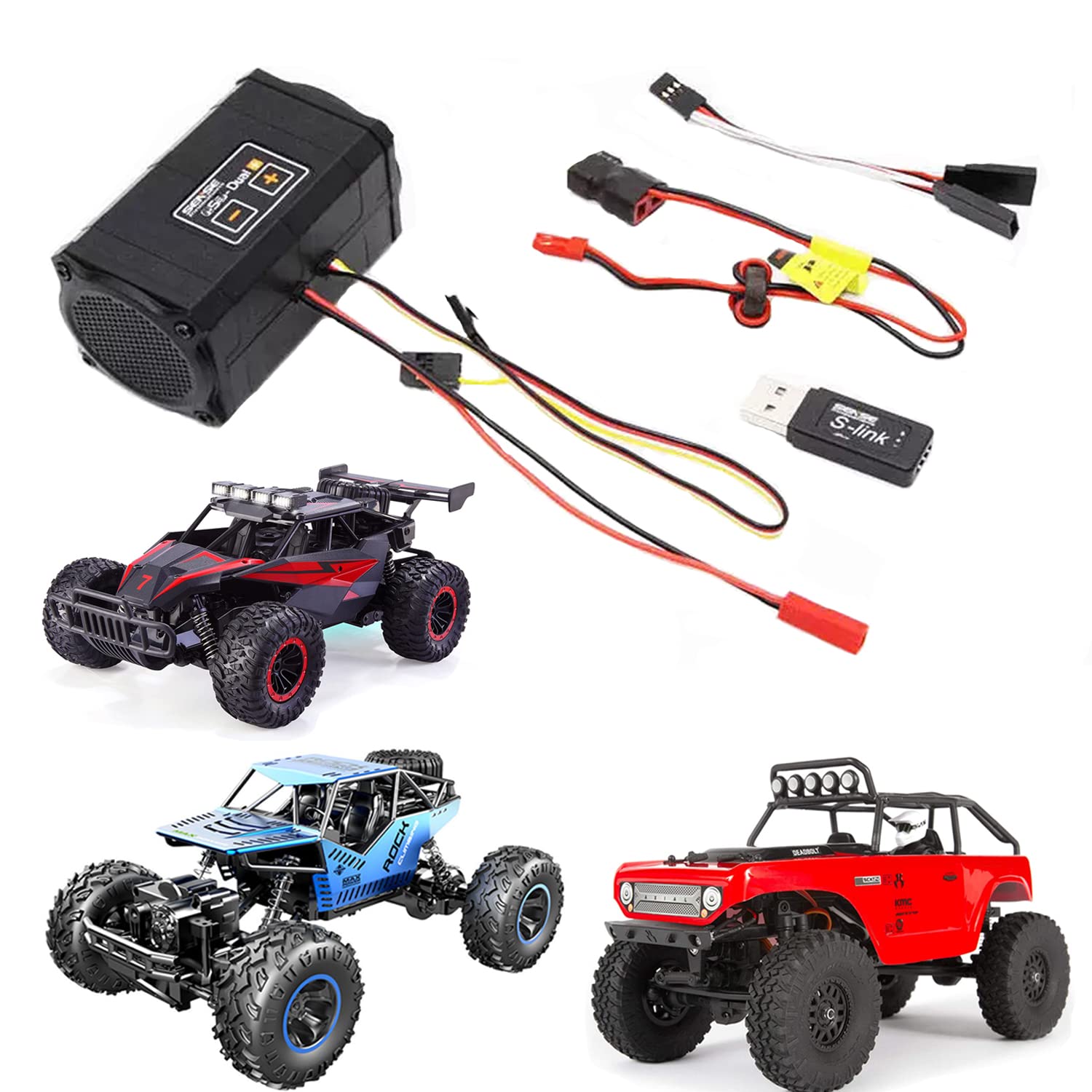

Система Звуку Двигуна Імітований Модуль Набір для Axial SCX10/SCX10 II Traxxas TRX4 Axial Wraith