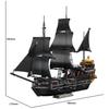1424Pcs Black Pirates Ship Diy Adventure Boat Mini Bricks Building Blocks Assembled Model Toys for Boys Kids Christmas Gifts