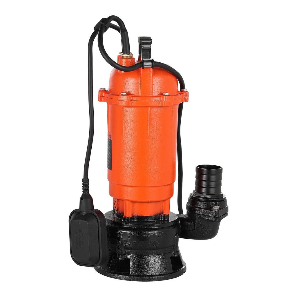 1500W Tauchschmutzwasserpumpe, 21000 L/H, Gusseisen Tauchschacht-Abwasserpumpe mit Automatik-Schwimmerschalter, 18m Max. Förderhöhe, Abpumpen von schmutzigem und klarem Wasser,