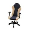 Gaming Chair Cover Dustproof Zipper Closure Contrast Color Stretchable Soft Fabric Elastic Buttom Anti-slip Chair