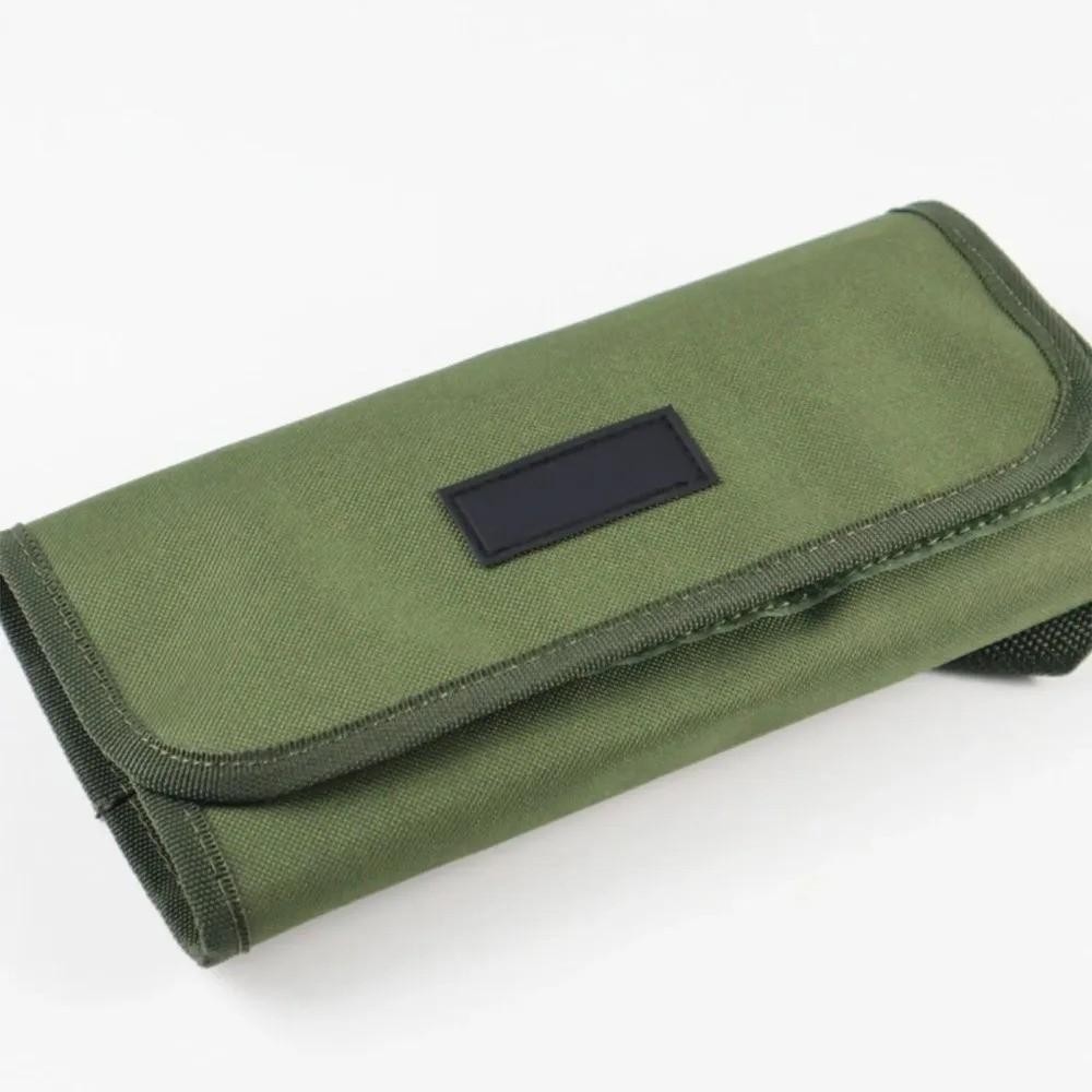 Tragbare Geschirr-Aufbewahrungstasche Oxford-Gewebe 13 Fächer Organizer-Beutel Roll-Up-Stil Besteck-Aufbewahrungstasche für den Außenbereich Camping