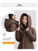 Women's Light Luxury Hooded Down Cotton Coat - Winter, Long, Loose, Large Size, Korean Style, Thick