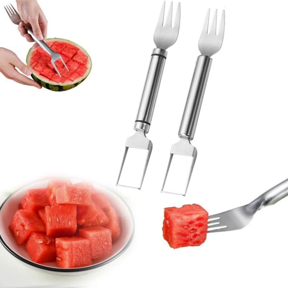 

Stainless Steel Melon Cutting tool 2-in-1 Dual Head Fork Multi-purpose Avocado Spoon Home