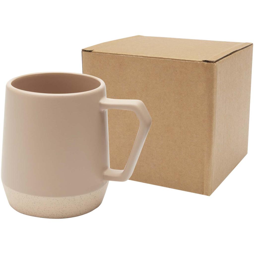 Glass "Dolce" 300 ml matte ceramic mug Oatmeal