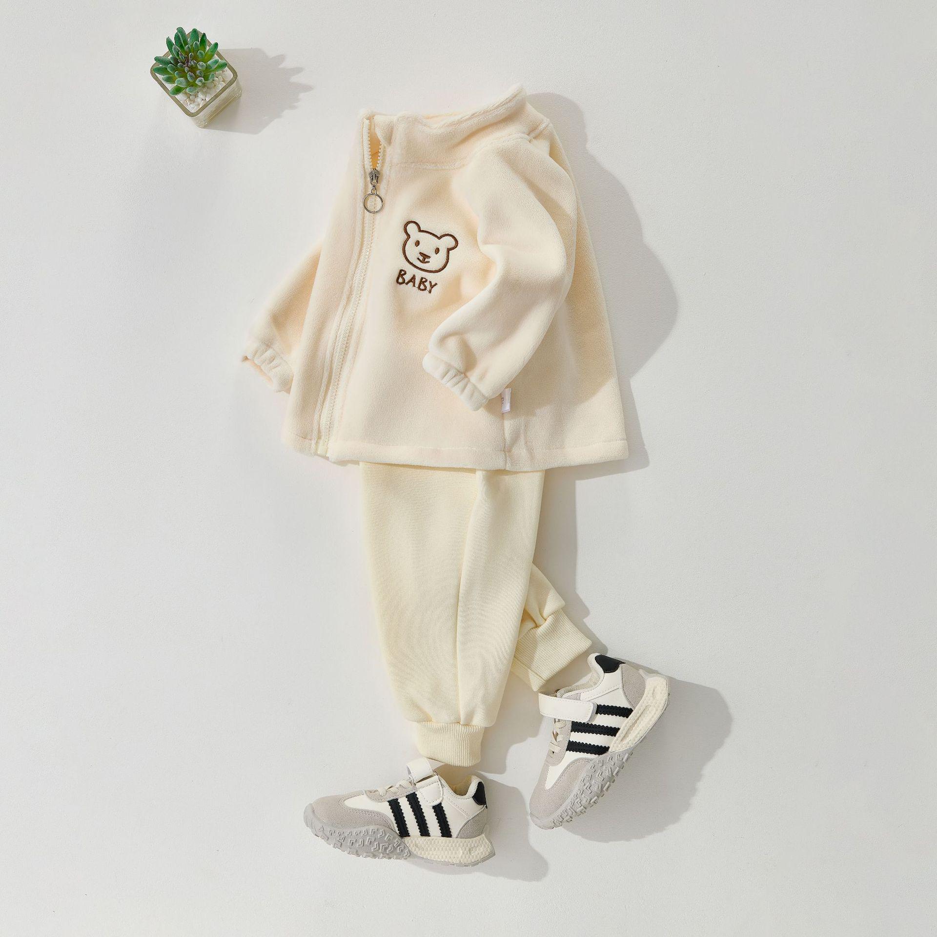 

Autumn & Winter Velvet Baby Set - Trendy Loose-Fit Sweatshirt with Jogger Pants 90cm