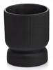 Round Ribbed Ceramic Planter Pot, Matte