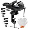 Vtuesxn Desktop Rotating Jaw Width Maximum Opening Compact Tabletop Vise with Adjustable Rotary Clamping Opening Portable Ideal for and Crafts Vise,