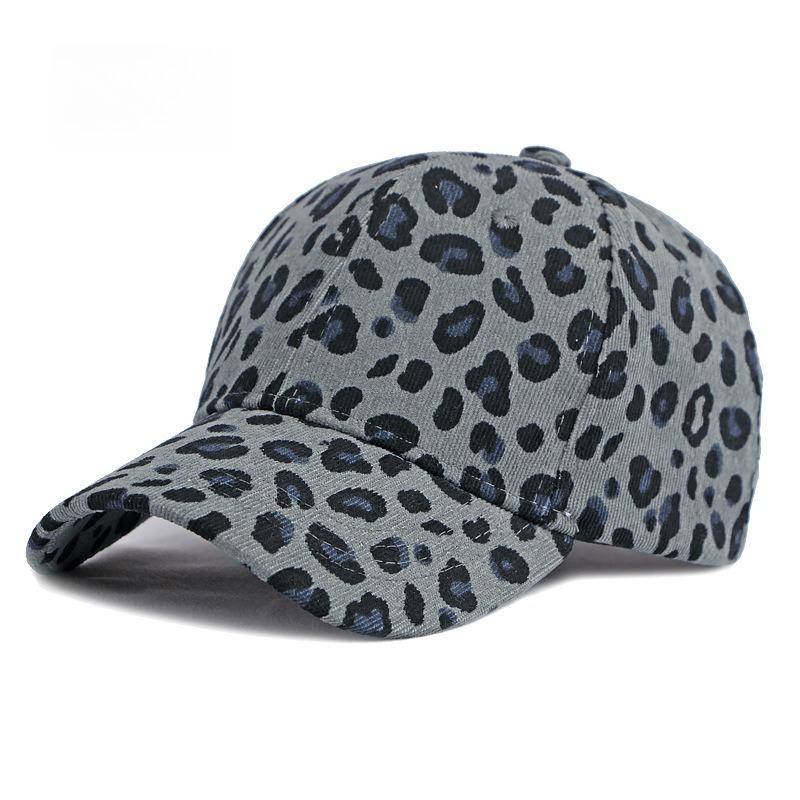 

Baseball Cap Full Animal Pattern Adjustable Snapback Fashion Streetwear Casual Corduroy Dad Hat for Men Women Leopard Print Adjustable світло-сірий колір