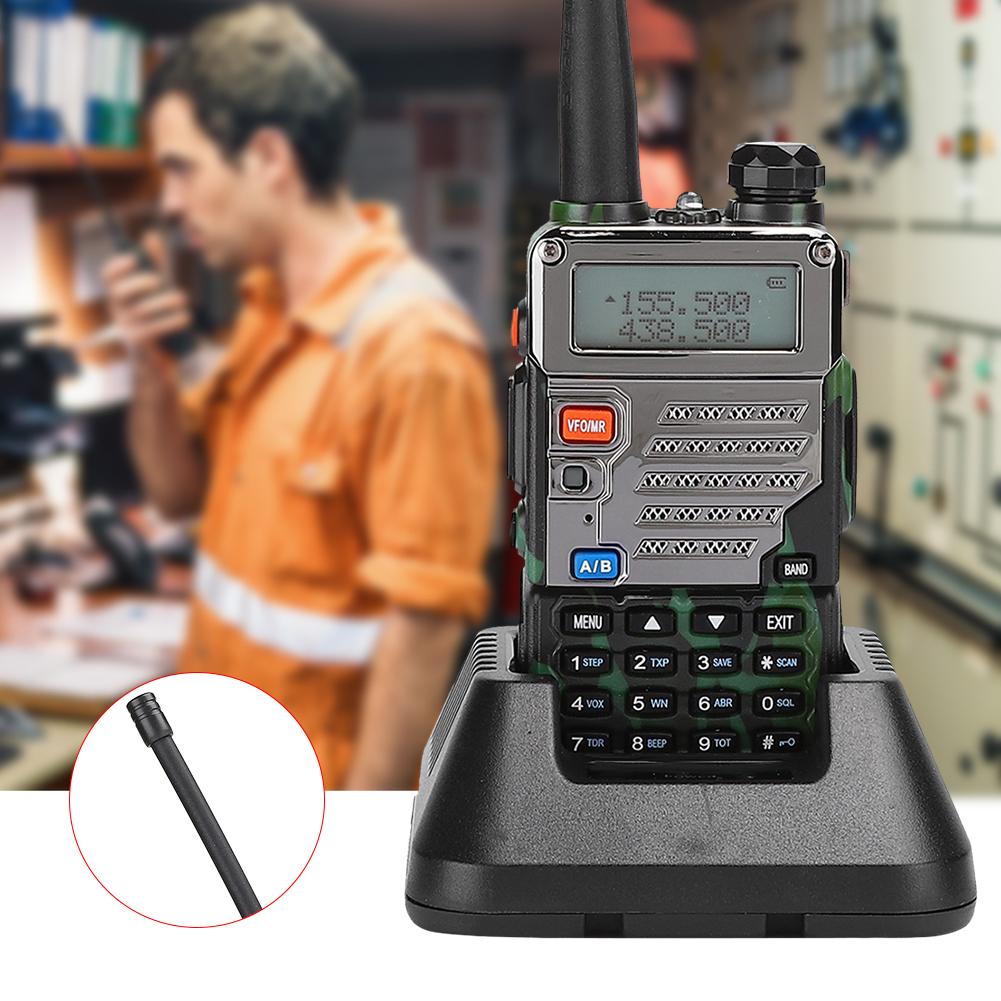 Walkie Talkie pentru mașină cu camuflaj UV-5RE Radio cu bandă dublă profesională