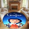Coraline Print Round Rug, Washable Floor Carpet, For Entryway Dorm Laundry Room Office Study, Home Decor Birthday Christmas Gift