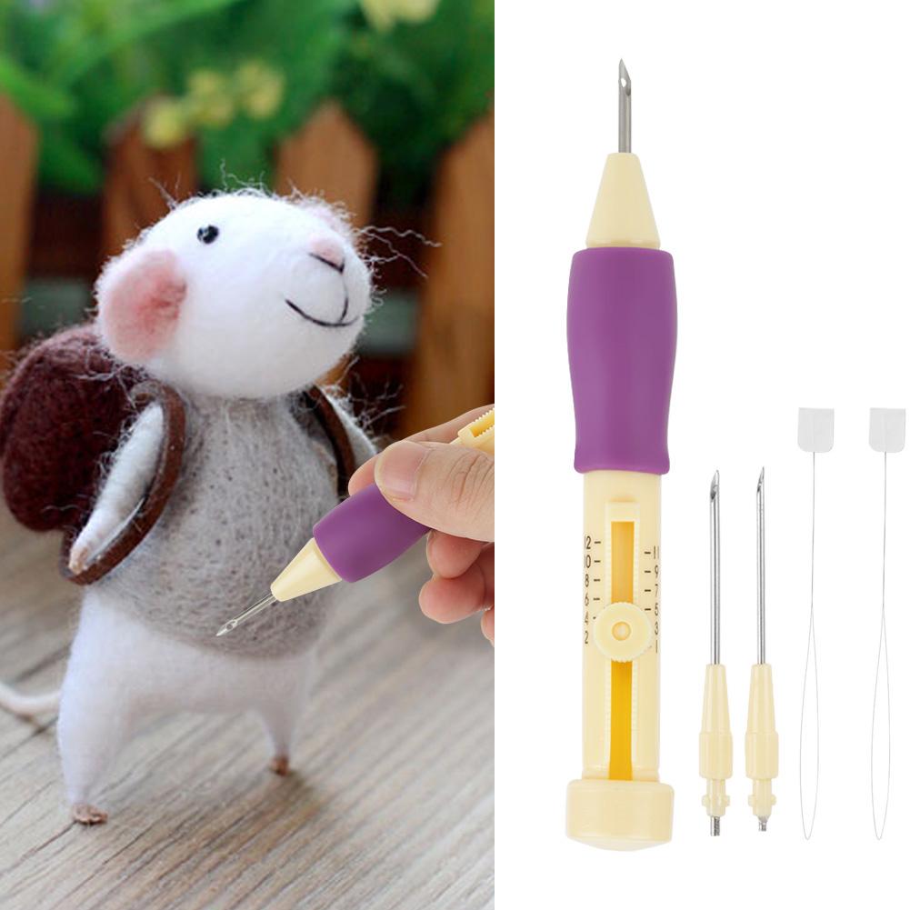 Kit de Herramientas para Bordado Punch Needle con 3 Tamaños de Aguja Bolígrafo Punch Needle para Manualidades DIY Bolígrafo de Bordado Punch Needle Set