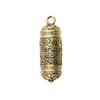 Antique Brass Heart Sutra Buddha Pendant Keychain Amulet