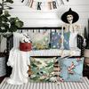 Natural Fun Koi Fish Lotus Pillow Case Silky Short Plush With Invisible Zipper Dustproof Sofa Cushion Cover For Home Decor