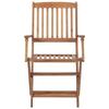 Chaises de jardin pliables en bois d'acacia massif - VidaXL - Lot de 6 - Brun - Extérieur