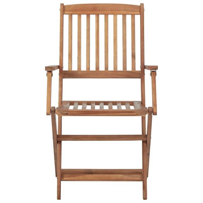 Chaises de jardin pliables en bois d'acacia massif - VidaXL - Lot de 6 - Brun - Extérieur