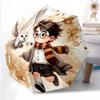 1pc Lively Harry Potter Automatic Open/CloseUmbrella-CuteUmbrella with Cute Design, Portable 3-Fold Compact Umbrella for Men & Women, Valentine's