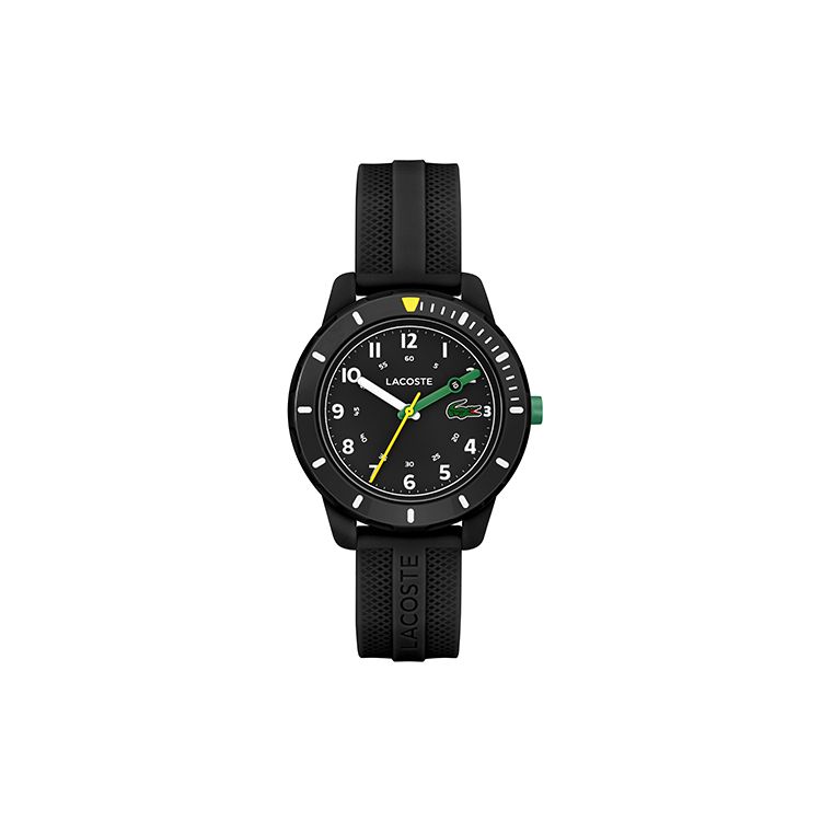 Lacoste Mini Tennis Series Watch Quartz Movement Silicone Strap Black Dial Kids watches 2030052 Black Dial