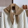 Scarf autumn and winter atmosphere new solid color fashion knitted triangle scarf neck protection scarf wool scarf shawl