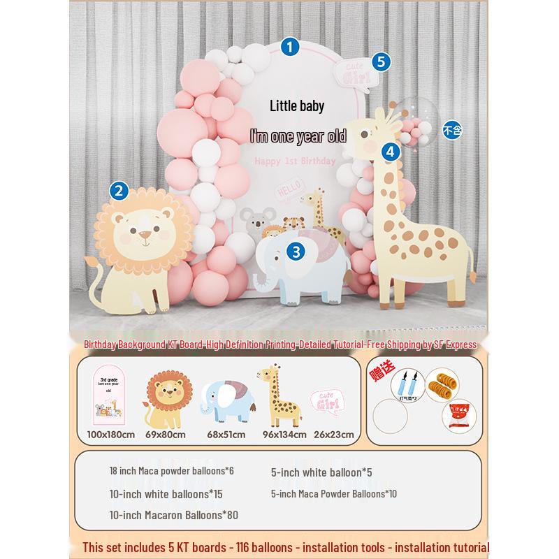 

Custom INS Style Cartoon Baby s First Birthday Welcome Sign & Decoration