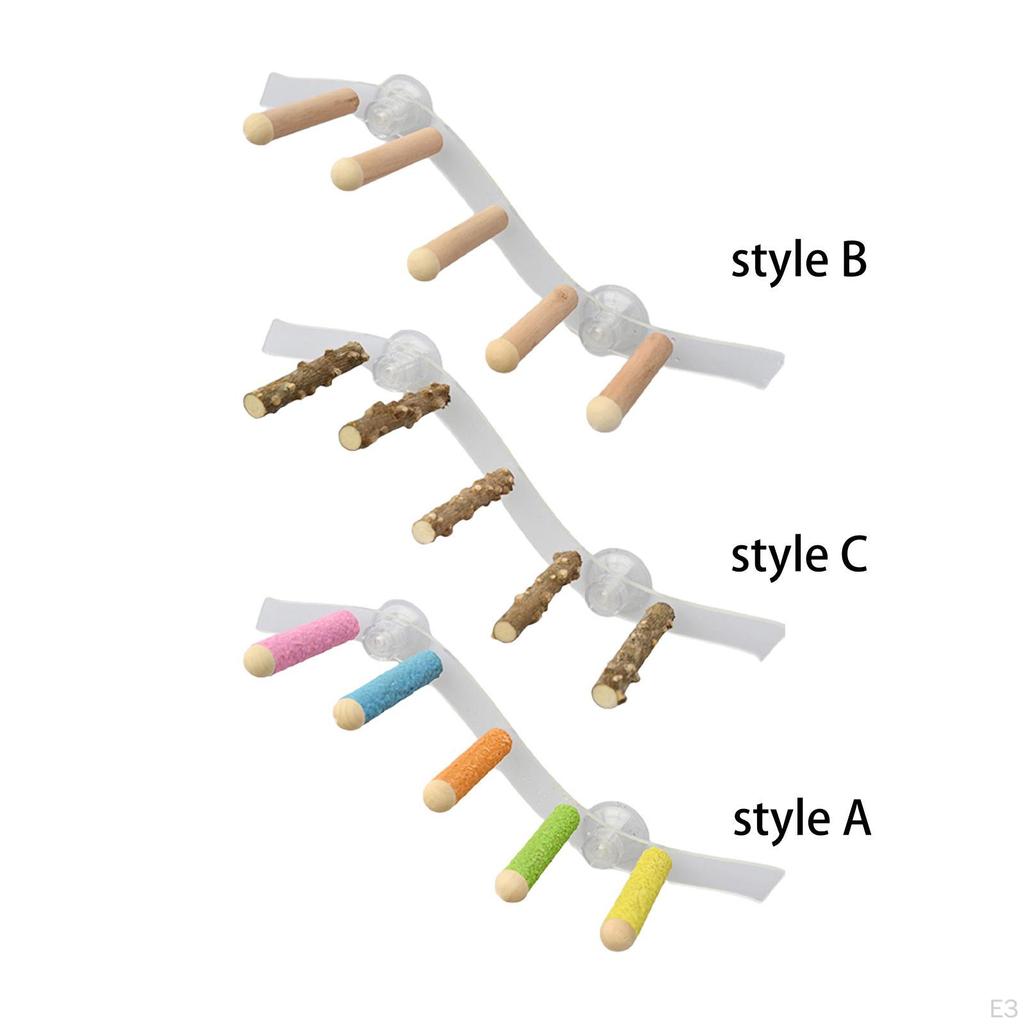 Przyssawka Drewniana Żerdź Zabawka Ptak Okno i Prysznic Zabawki dla