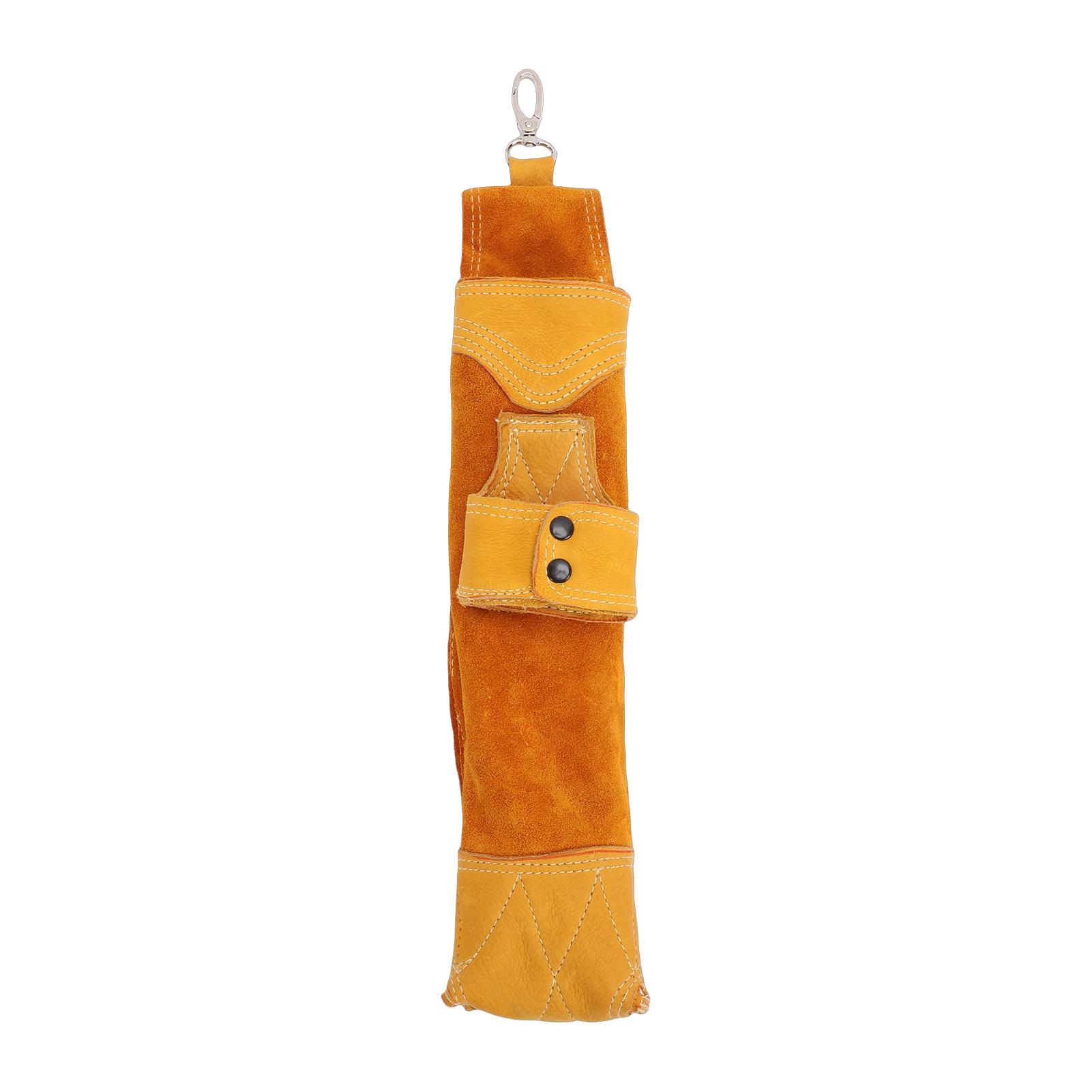 Koogeelife Yellow Flame Proof Electrode Bag Pu Leather Welding Rod Holder Fire Proof Thickened Wearable Storage Pouch