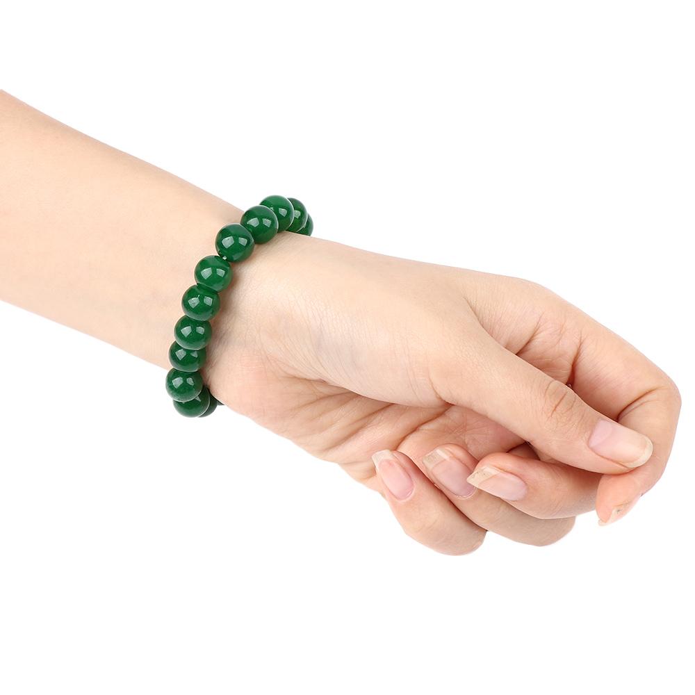 

Round 10mm Stretchy Dark Green Bangle Bracelet Gemstone зелений