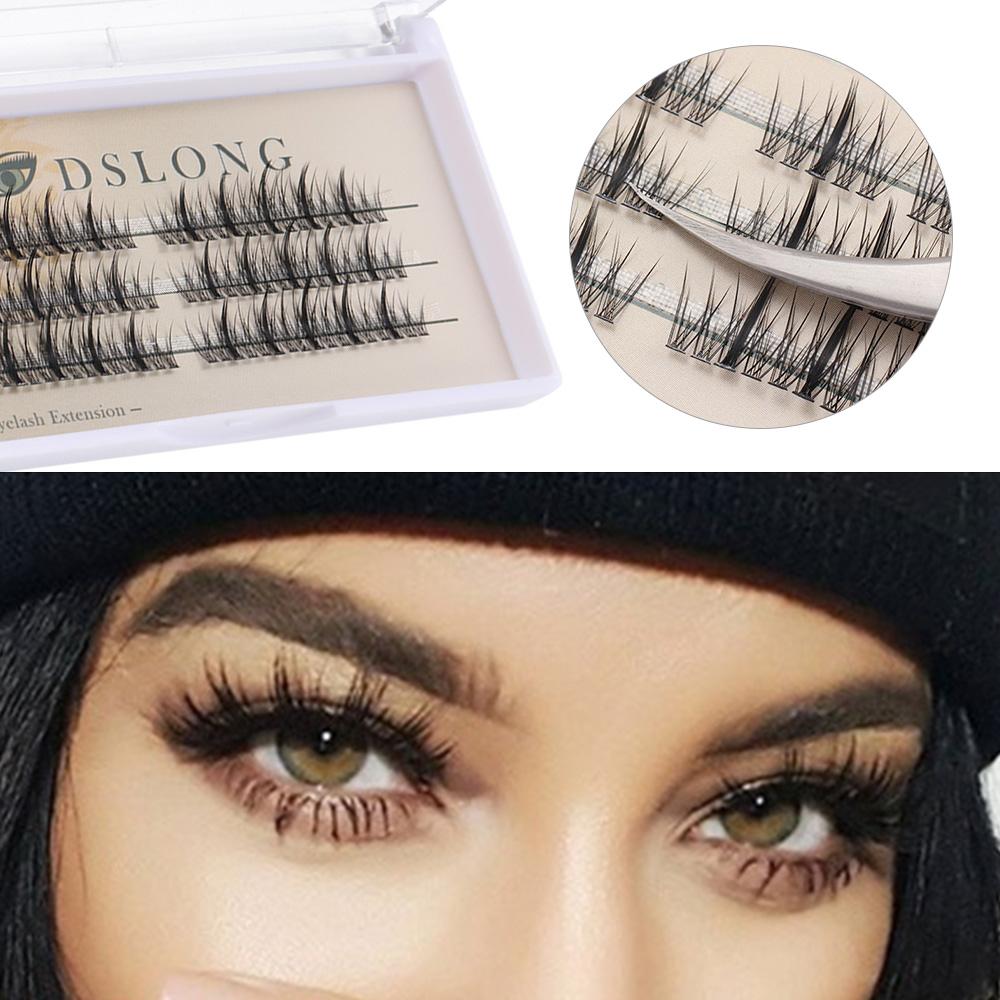 

Handmade Criss-cross Dramatic Fluffy False Eyelashes V-shape Individual Lashes Segment