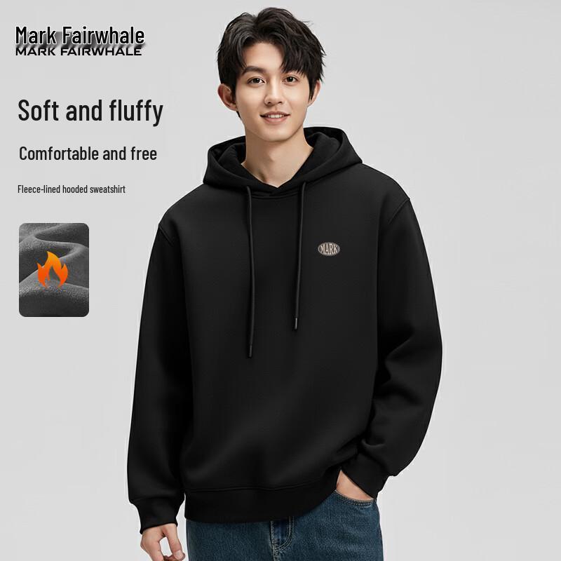 Mark Fairwhale Men s American Style Fleece Lined Hoodie L