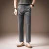 High-end Korean version of light luxury business nine-point small pants men's summer ice silk thin straight slim-fit trendy casual pants