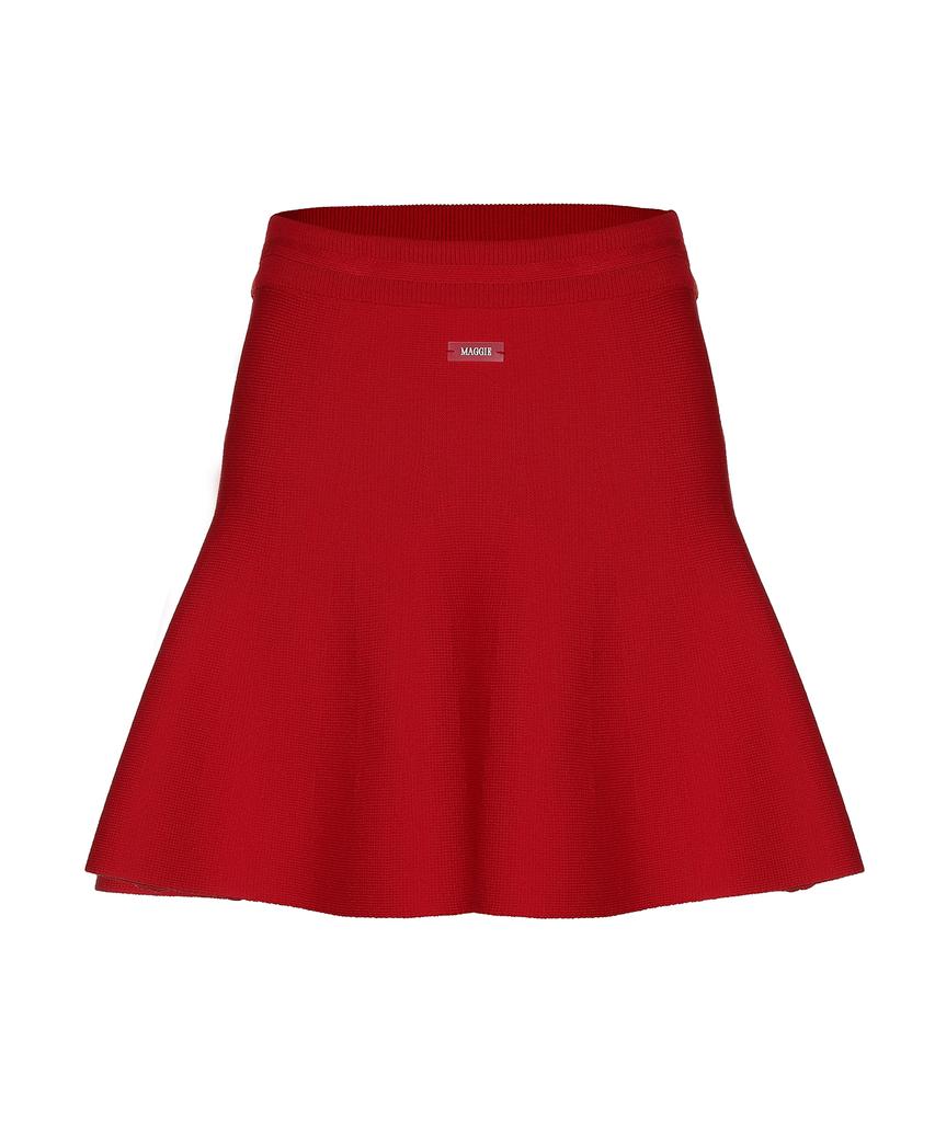 MAGGIE Tiered Skirt (Red)