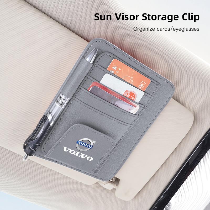 Úložná taška na sluneční clonu do auta Klip na sluneční brýle Organizér Pro Volvo Rdesign V90 V60 XC60 XC90 V40 EC40 EX40 S80 S60 S90 V70 EX90