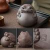 Handmade Boutique Purple Sand Tea Pet Lucky Golden Toad Can Raise Tea Play Tea Art Creative Office Home Ornament Teaware