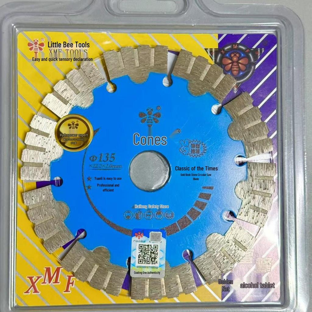 Little Bee Wall Chaser Diamond Saw Blade for Concrete, Red Brick, and Cement Cutting.
