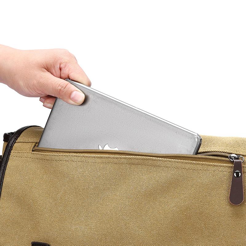 Geantă Messenger Nouă pentru Bărbați Capacitate Mare Retro Pânză Ciclism pe Distanțe Scurte Navetă Portabilă Geantă de Umăr