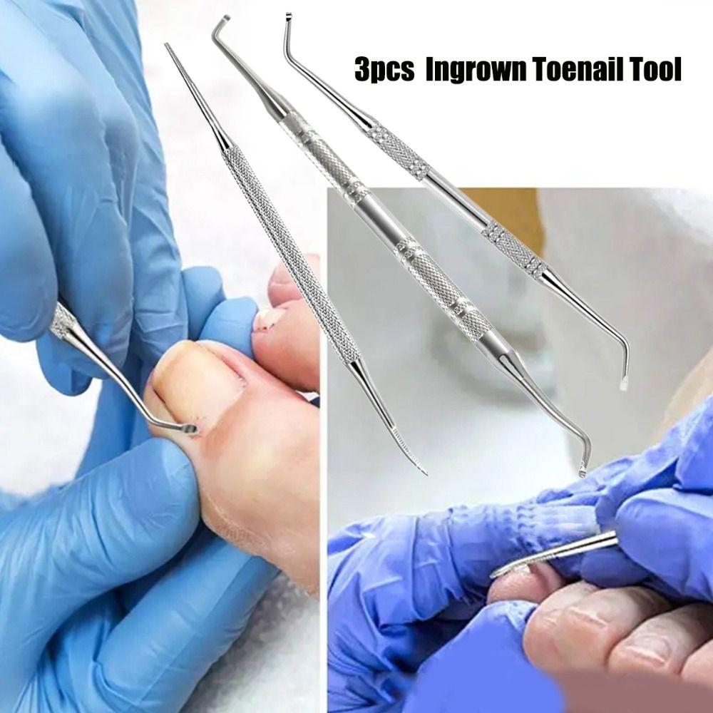 3pcs Upgraded Ingrown Toenail Tool Double Ended Design Ingrown Toenail File and Lifters Ingrown Toenail Removal Kit Professional