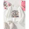 Kids Sweatshirt,Crew Neck Fashion Top, Fun "Cute Panda Candy Jar" Patterned Sweatshirt, for Everyday Casual Wear,  for All Kinds of Daily Outfits