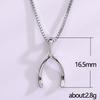 European-Style Simple Herringbone Necklace for Women: Fashionable and Versatile Wishbone Collarbone Chain Jewelry