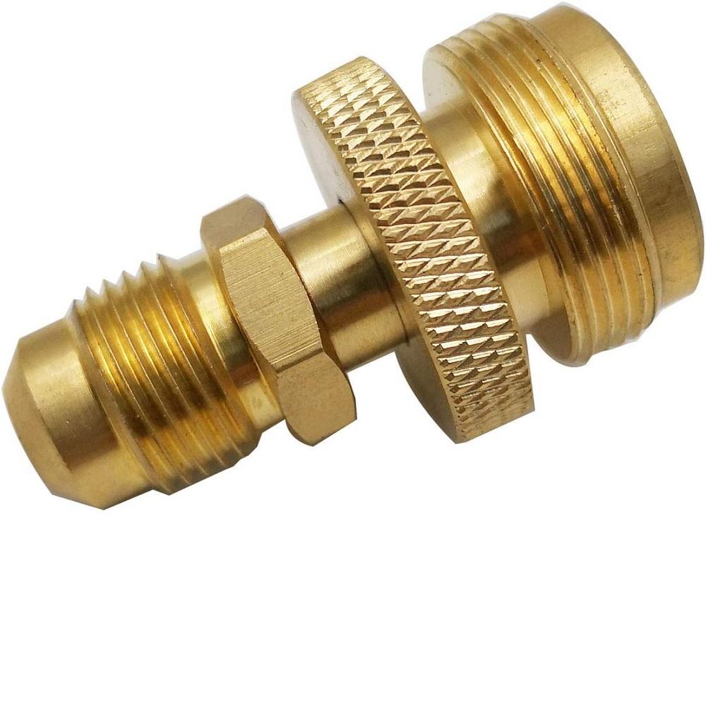 2Pcs 1LB Propane Tank Cansiter Regulator Adapter Connection To 3/8" Male Flare 5/8"-18UNF