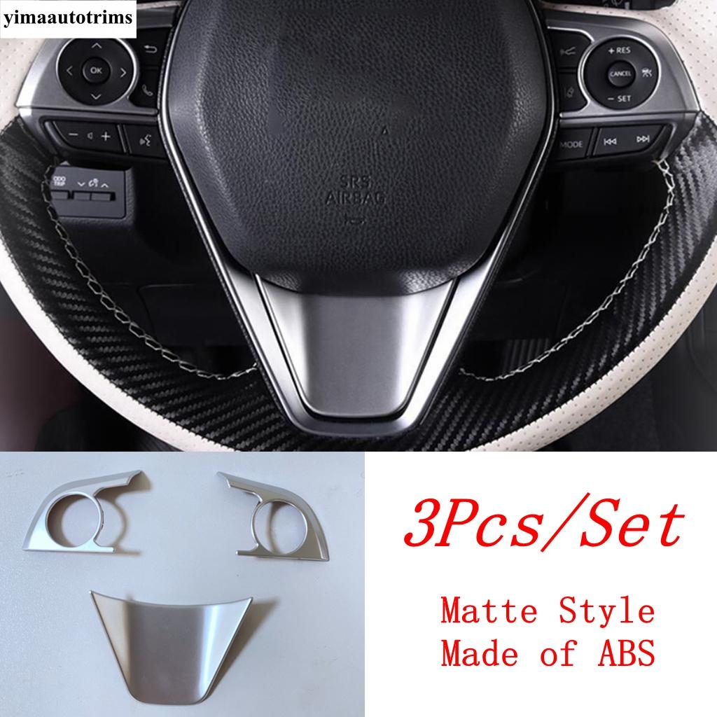 Steering Wheel Button Frame Decoration Cover Trim For Toyota Camry XV70 & Avalon 2018 -  Matte / Carbon Fiber Accessories