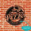 Pizza Metal Wall Art Outdoor Decor Italian Restaurant Tin Sign Custom
