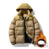 Men's Cotton-padded Clothes Winter New Casual Trend Thickened Cotton Clothes Hooded Splicing Bread Clothes Jacket Men