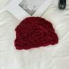 Women's Handmade Crochet Mohair Flower Beanie Hat