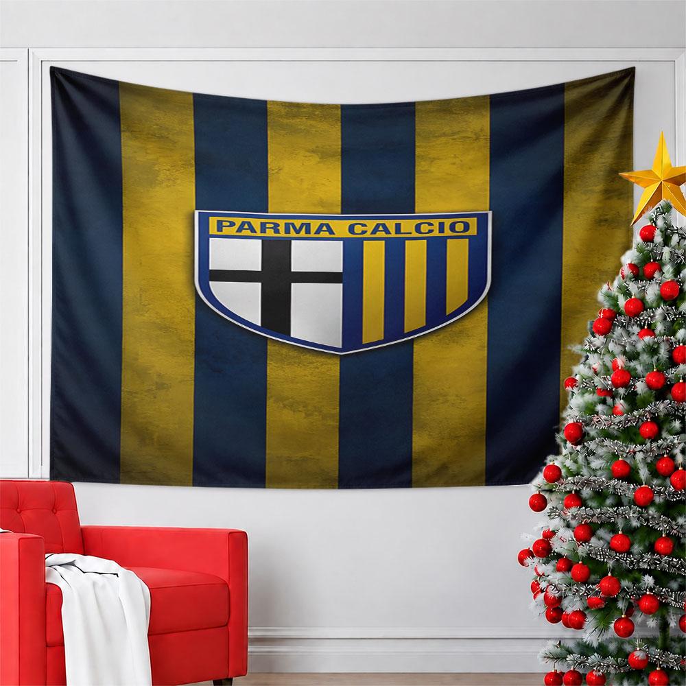 Parma Calcio Team Logo Banner Pattern Wall Hanging Tapestry Decorative Tapestry Home Decor for Bedroom and Living Room