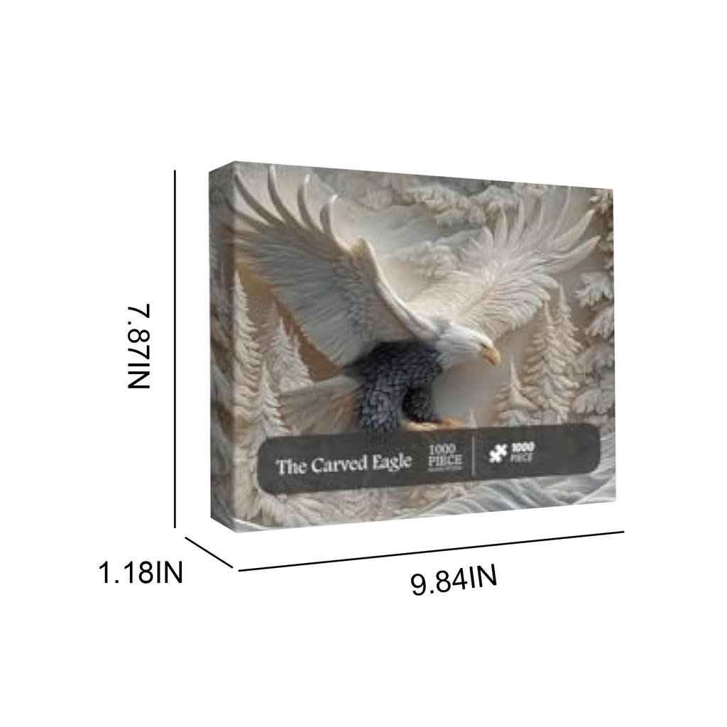 1000PCS Carved Eagle Jigsaw Puzzle Wildlife Art Design Puzzles Eagle Art Animal Jigsaw Puzzles Great Gift for Nature Lovers