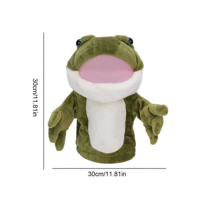 Frog Hand Puppets 30 Cm Green Frog Plush Animal Hand Puppet for Telling
