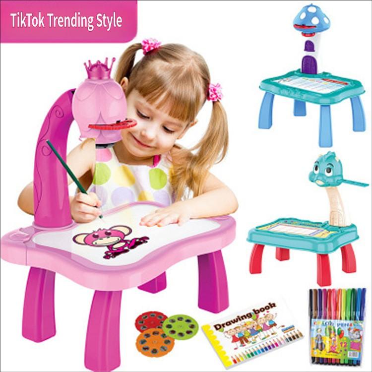 

Children S Intelligent Projection Painting Toy Drawing Board Kids Multi-Functional Projecting Sketch Desk Magical Writing Table