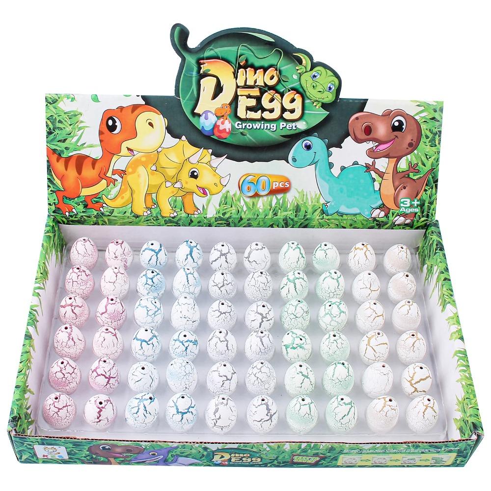 Sunpao 60pcs Magic Dinosaur Eggs Hatching in Water Growing Dinosaur Egg Animal Breeding Educational Toys for Children Kids Gifts
