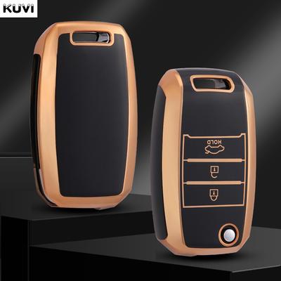 New TPU Car Flip Key Case Cover Shell For KIA Rio 3 K2 Ceed Cerato K3 K5 Sorento Sportage Soul K4 Picanto Optima Forte Stinger