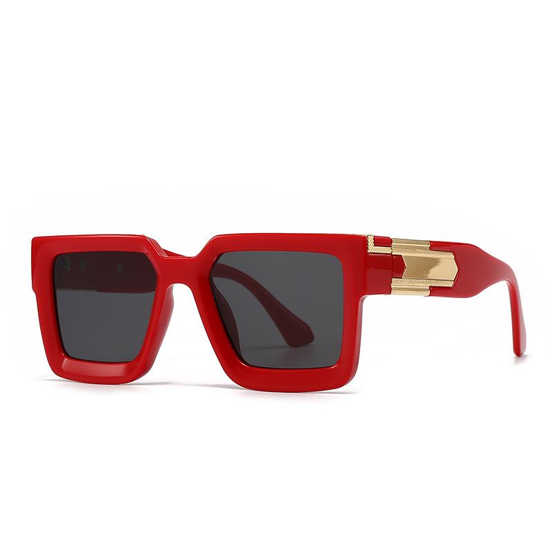 Classic Big Concave Frame Square Sunglasses Women For Men Luxury Brand Designer Vintage Punk Sunglasses Popular Driving Shades