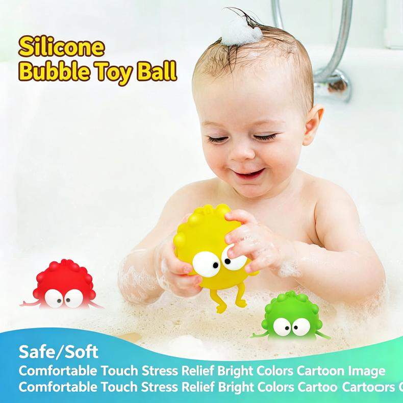 YIWUPOWER Novelty 3D Release Stress Elf Silicone Glaring Eyes Scare Cartoon Character Coal Dust Spirit Keychain Venting Ball